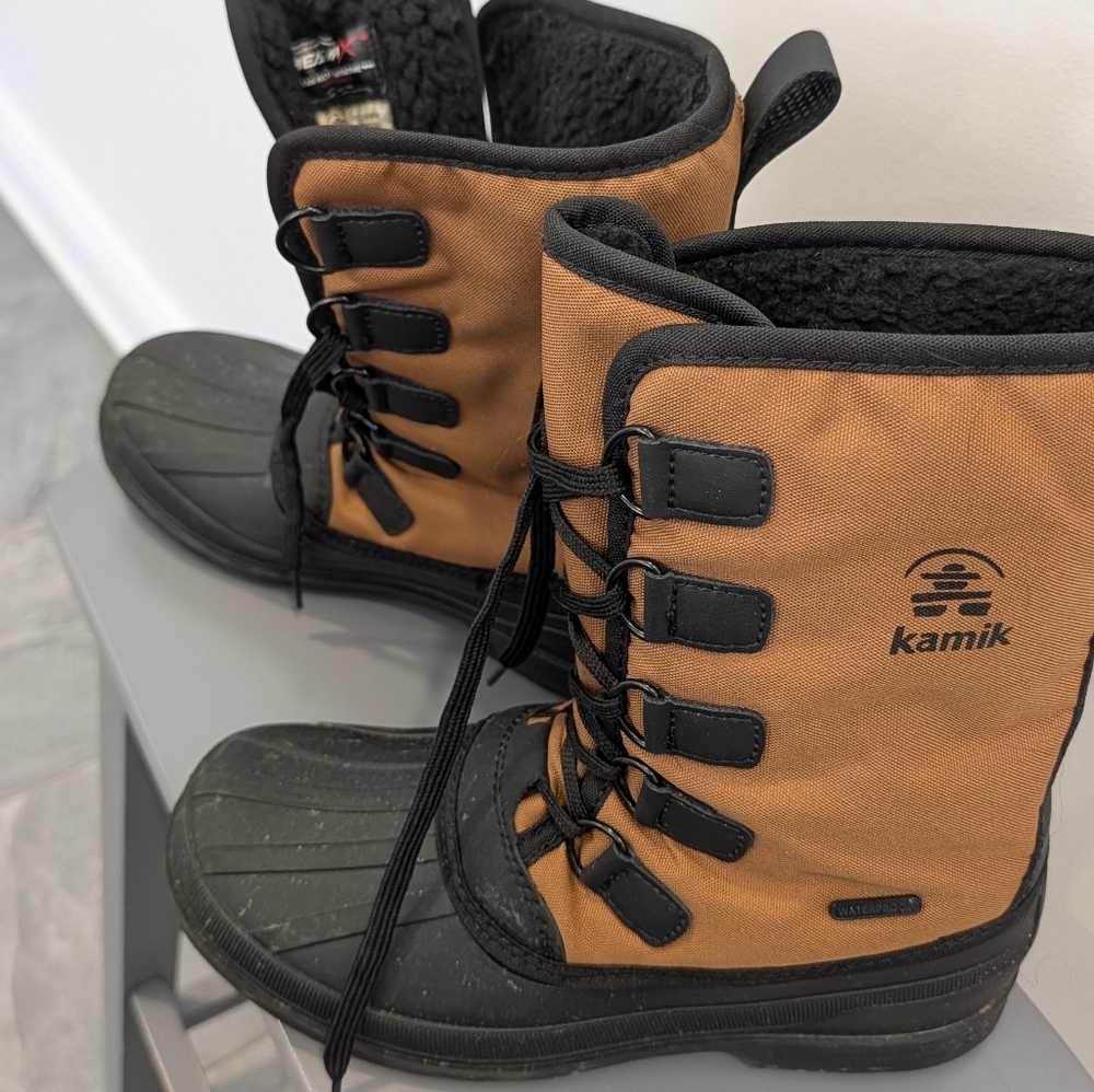 Kamik Brown and Black Winter Boots